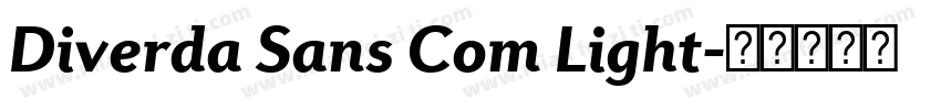 Diverda Sans Com Light字体转换